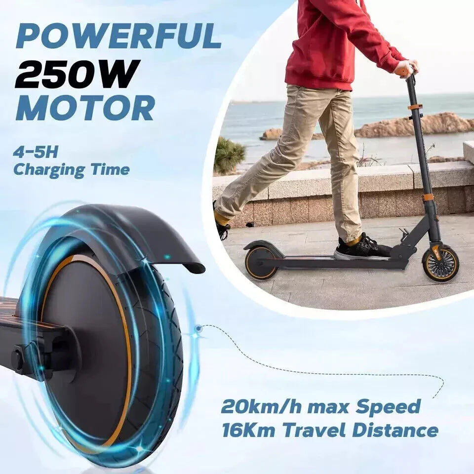 RCB R15 Kids Electric Scooter: 250W Motor, 12.4 mph (20 km/h) Speed, 10-Mile Range, Lightweight Foldable Design