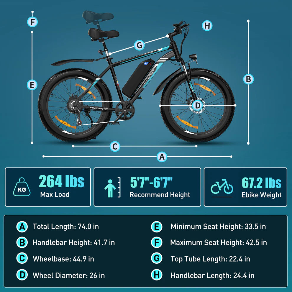 Hitway BK15 Fat Tyre Electric Bike