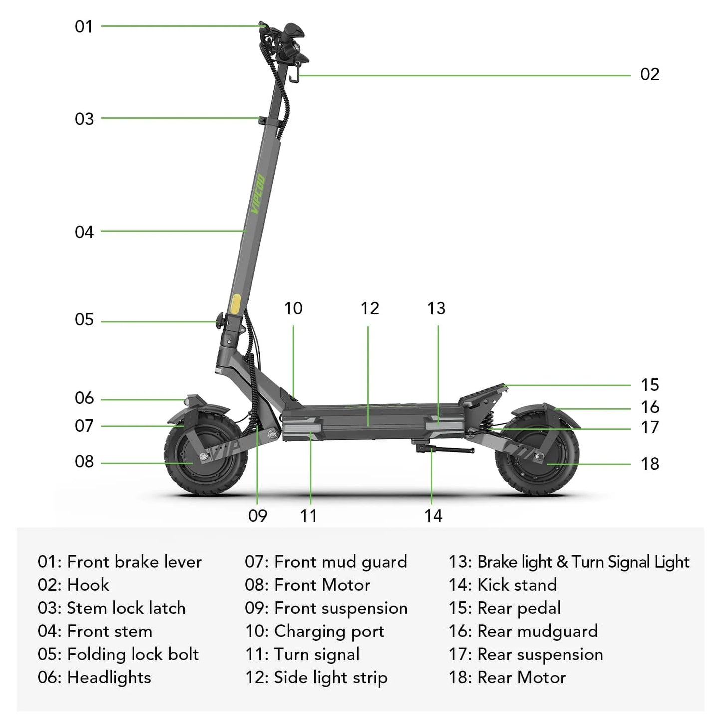 Vipcoo VS6 Pro Electric Scooter - 2400W Power | 20.8Ah Battery | 35mph Speed | 41mi Range